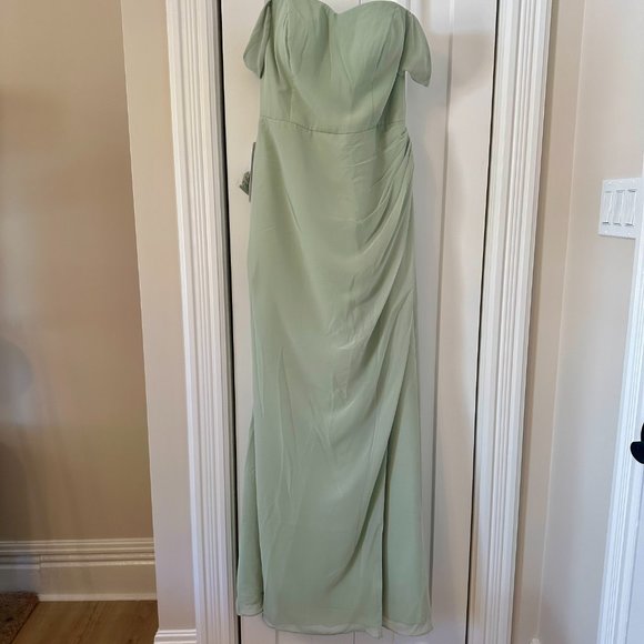 NWT | Azazie "Jordyn" Bridesmaids Dress (Dusty Sage) - Picture 9 of 12